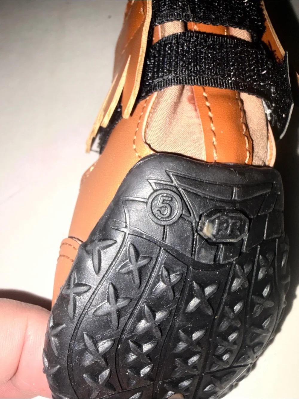 Pawcasins Brown Moccasins Non Slip Boots Dog Paw Size 5 (Medium)